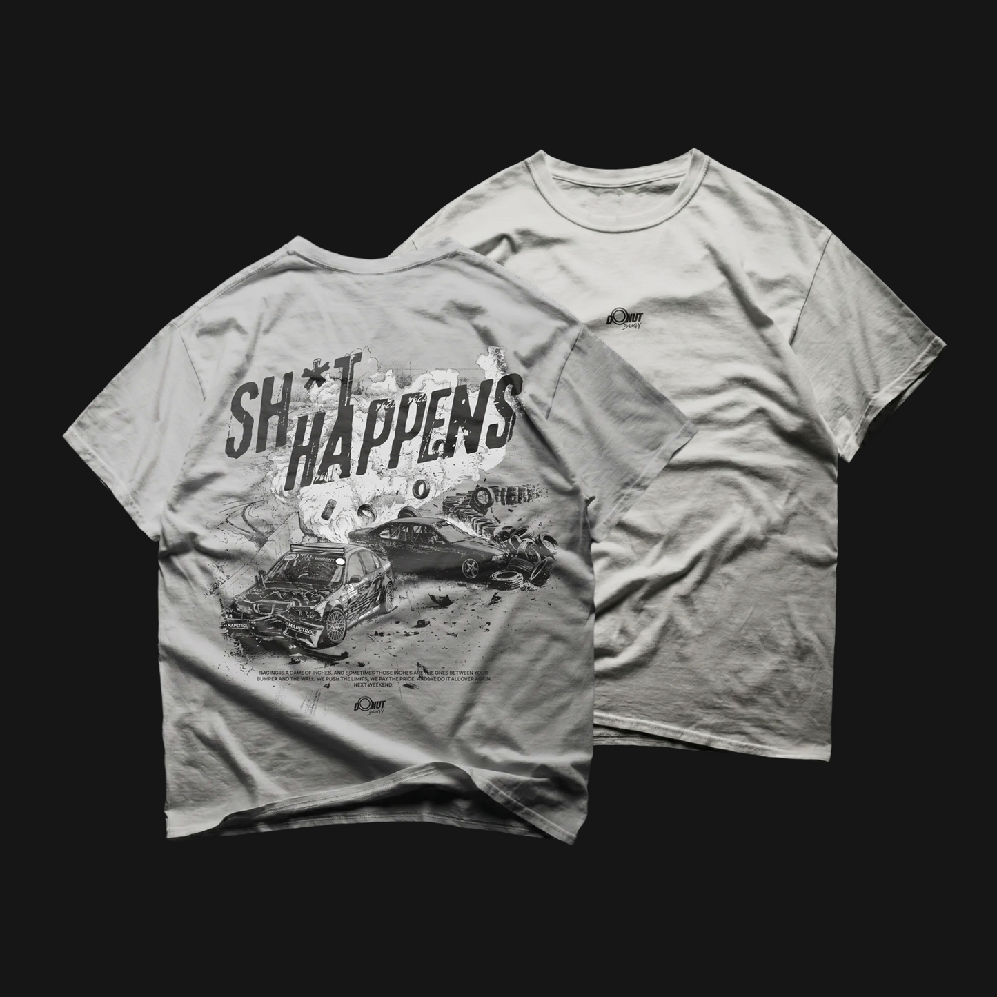 DONUT SH*T HAPPENS t-shirt gray