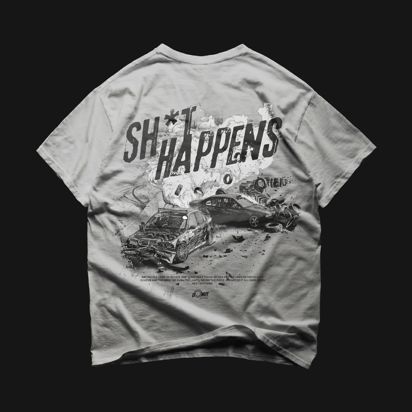 DONUT SH*T HAPPENS t-shirt gray